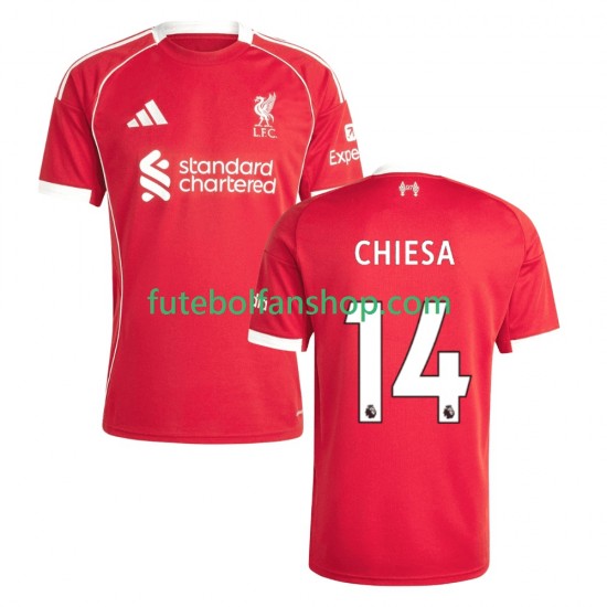 Camisola Principal Liverpool Federico Chiesa 14 Época 2025/2026 Manga Curta ,Homem