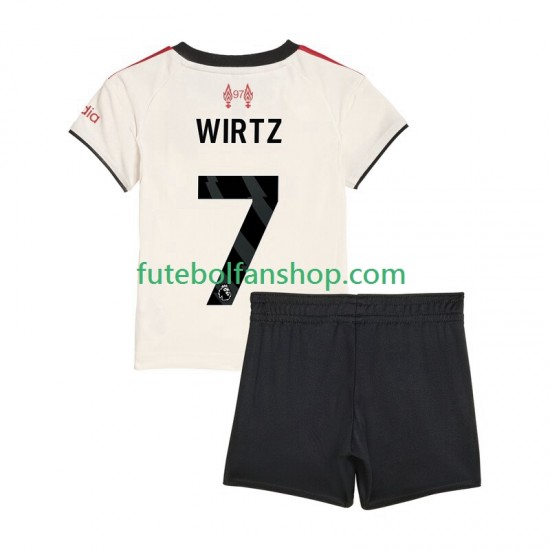 Camisola Alternativo Liverpool Florian Wirtz 7 Época 2025/2026 Manga Curta ,Criança