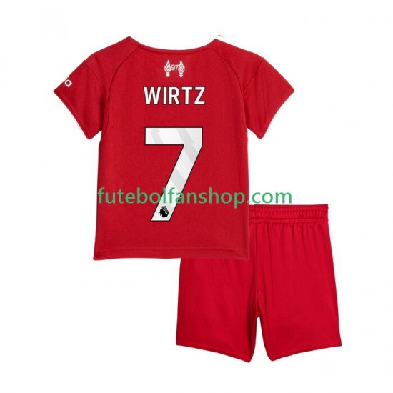 Camisola Principal Liverpool Florian Wirtz 7 Época 2025/2026 Manga Curta ,Criança
