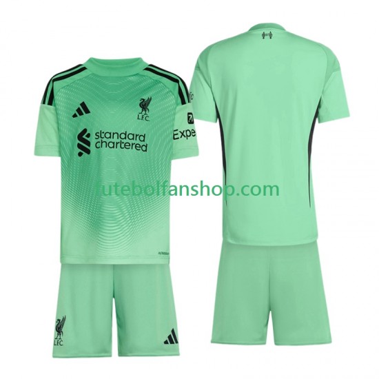 Camisola Alternativo Guarda-redes Liverpool Época 2025/2026 Manga Curta ,Criança