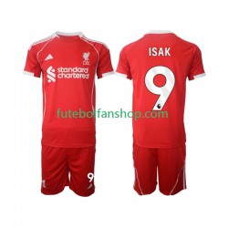 Camisola Principal Liverpool ISAK 9 Época 2025/2026 Manga Curta ,Criança