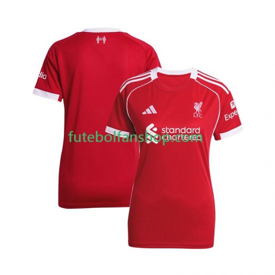 Camisola Principal Liverpool Época 2025/2026 Manga Curta ,Senhora