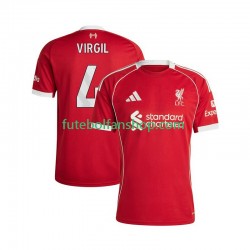 Camisola Principal Liverpool Virgil van Dijk 4 Época 2025/2026 Manga Curta ,Homem