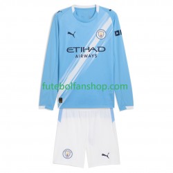 Camisola Principal Manchester City Época 2025/2026 Manga Comprida ,Criança