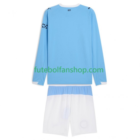 Camisola Principal Manchester City Época 2025/2026 Manga Comprida ,Criança