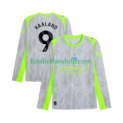 Camisola Alternativa (2ª) Manchester City Erling Haaland 9 Época 2025/2026 Manga Comprida ,Homem
