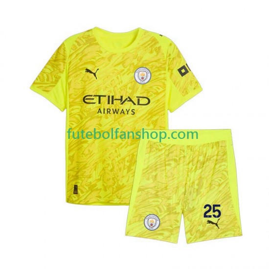 Camisola Alternativa (2ª) Guarda-redes Manchester City Gianluigi Donnarumma 25 Época 2025/2026 Manga Curta ,Criança
