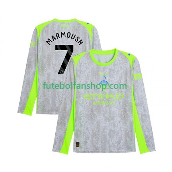 Camisola Alternativa (2ª) Manchester City Omar Marmoush 7 Época 2025/2026 Manga Comprida ,Homem