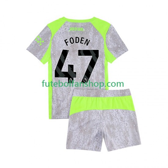 Camisola Alternativa (2ª) Manchester City Phil Foden 47 Época 2025/2026 Manga Curta ,Criança