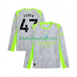 Camisola Alternativa (2ª) Manchester City Phil Foden 47 Época 2025/2026 Manga Comprida ,Homem
