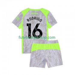 Camisola Alternativa (2ª) Manchester City Rodrigo Hernandez 16 Época 2025/2026 Manga Curta ,Criança
