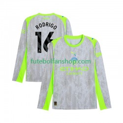 Camisola Alternativa (2ª) Manchester City Rodrigo Hernandez 16 Época 2025/2026 Manga Comprida ,Homem