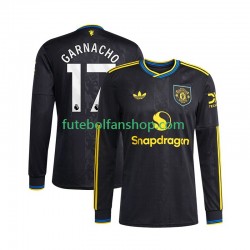 Camisola Alternativa (2ª) Manchester United Alejandro Garnacho 17 Época 2025/2026 Manga Comprida ,Homem