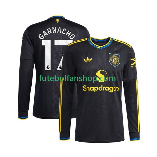 Camisola Alternativa (2ª) Manchester United Alejandro Garnacho 17 Época 2025/2026 Manga Comprida ,Homem