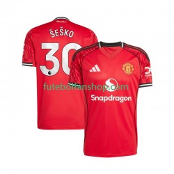 Camisola Principal Manchester United Benjamin Sesko 30 Época 2025/2026 Manga Curta ,Homem
