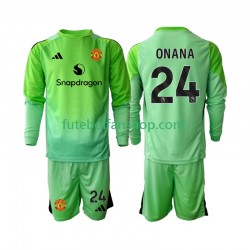 Camisola Alternativa (3ª) Guarda-redes Manchester United Andre Onana 24 Época 2025/2026 Manga Comprida ,Criança