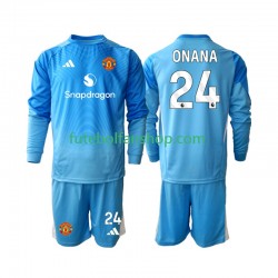 Camisola Principal Guarda-redes Manchester United Andre Onana 24 Época 2025/2026 Manga Comprida ,Criança