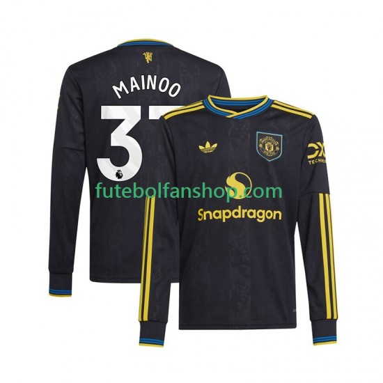 Camisola Alternativa (2ª) Manchester United Kobbie Mainoo 37 Época 2025/2026 Manga Comprida ,Homem