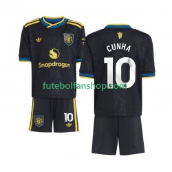 Camisola Alternativa (2ª) Manchester United Matheus Cunha 10 Época 2025/2026 Manga Curta ,Criança