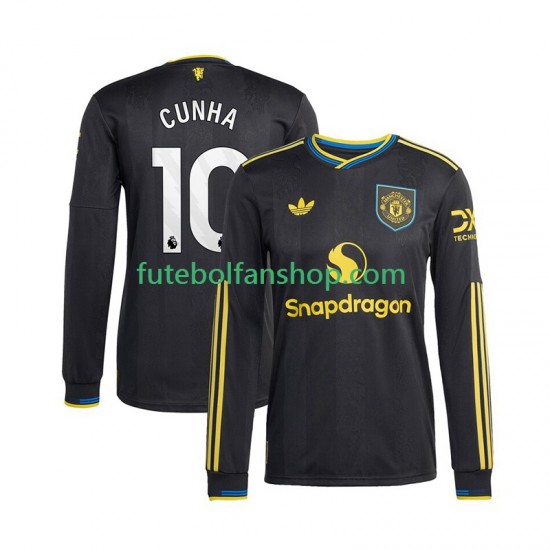 Camisola Alternativa (2ª) Manchester United Matheus Cunha 10 Época 2025/2026 Manga Comprida ,Homem Camisola Alternativa (2ª) Manchester United Matheus Cunha 10 Época 2025/2026 Manga Comprida ,Homem