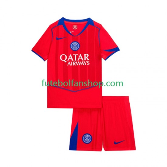 Camisola Alternativa (2ª) Paris Saint-Germain Época 2025/2026 Manga Curta ,Criança