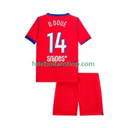 Camisola Alternativa (2ª) Paris Saint-Germain Desire Doue 14 Época 2025/2026 Manga Curta ,Criança