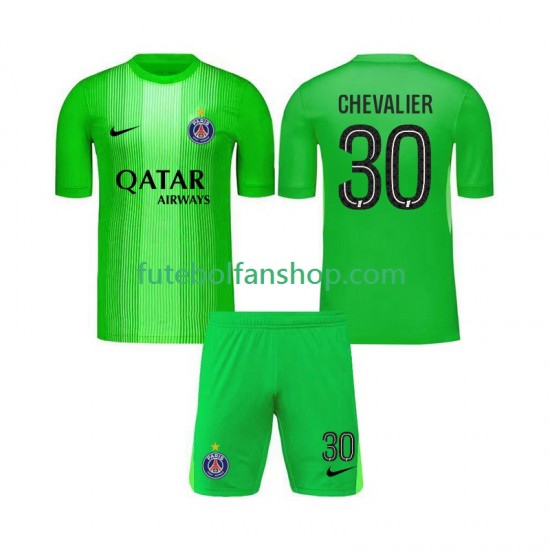 Camisola Alternativo Guarda-redes Paris Saint-Germain Lucas Chevalier 30 Época 2025/2026 Manga Curta ,Criança