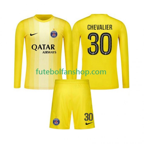 Camisola Alternativa (2ª) Guarda-redes Paris Saint-Germain Lucas Chevalier 30 Época 2025/2026 Manga Comprida ,Criança