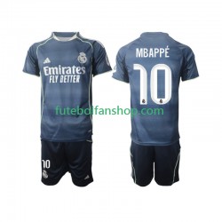 Camisola Alternativo Real Madrid Kylian Mbappe 10 Época 2025/2026 Manga Curta ,Criança