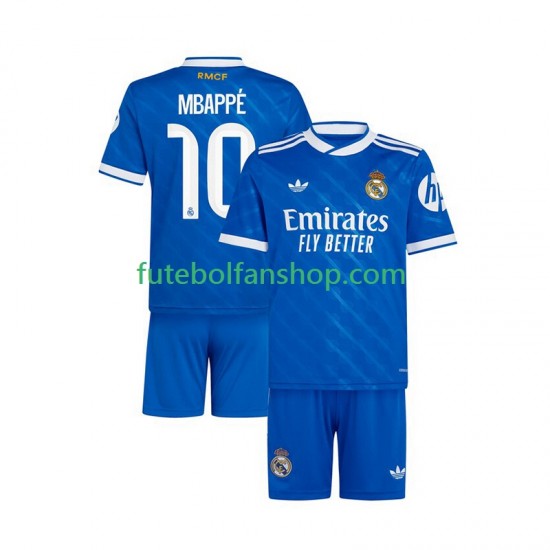 Camisola Alternativa (2ª) Real Madrid Kylian Mbappe 10 Época 2025/2026 Manga Curta ,Criança