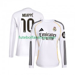 Camisola Principal Real Madrid Kylian Mbappe 10 Época 2025/2026 Manga Comprida ,Homem