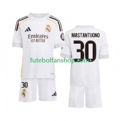 Camisola Principal Real Madrid Mastantuono 30 Época 2025/2026 Manga Curta ,Criança