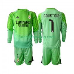 Camisola Alternativo Real Madrid Thibaut Courtois 1 Época 2025/2026 Manga Comprida ,Criança