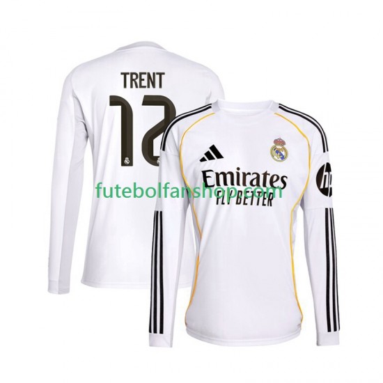Camisola Principal Real Madrid Trent Alexander-Arnold 12 Época 2025/2026 Manga Comprida ,Homem