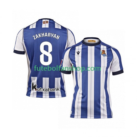 Camisola Principal Real Sociedad Arsen Zakharyan 8 Época 2025/2026 Manga Curta ,Homem