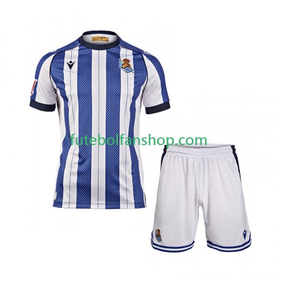 Camisola Principal Real Sociedad Época 2025/2026 Manga Curta ,Criança
