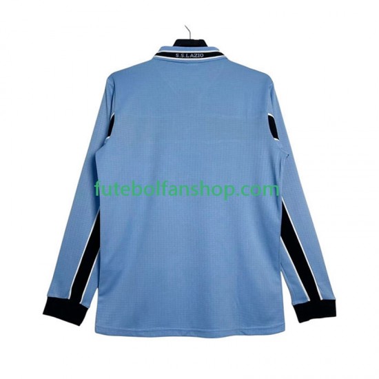 Camisola Principal SS Lazio Retro 1998 1999 Manga Comprida ,Homem