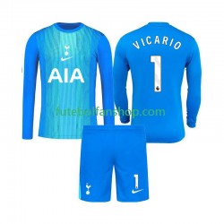 Camisola Alternativo Guarda-redes Tottenham Hotspur Guglielmo Vicario 1 Época 2025/2026 Manga Comprida ,Criança