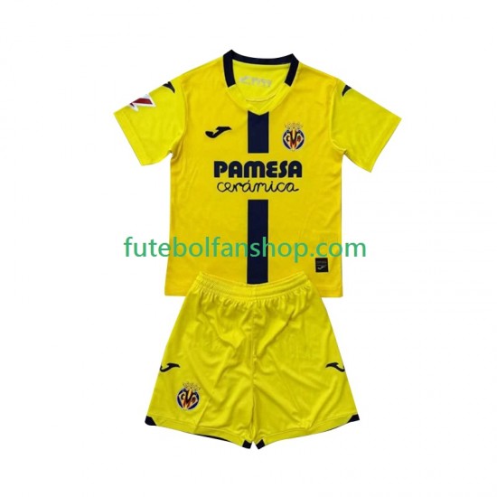Camisola Principal Villarreal CF Época 2025/2026 Manga Curta ,Criança