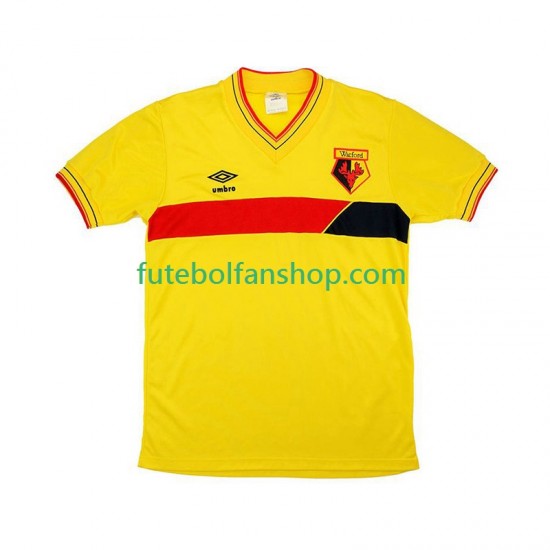 Camisola Principal Watford Retro 1985 Manga Curta ,Homem
