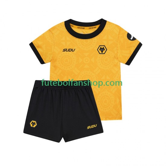 Camisola Principal Wolverhampton Wanderers Época 2025/2026 Manga Curta ,Criança