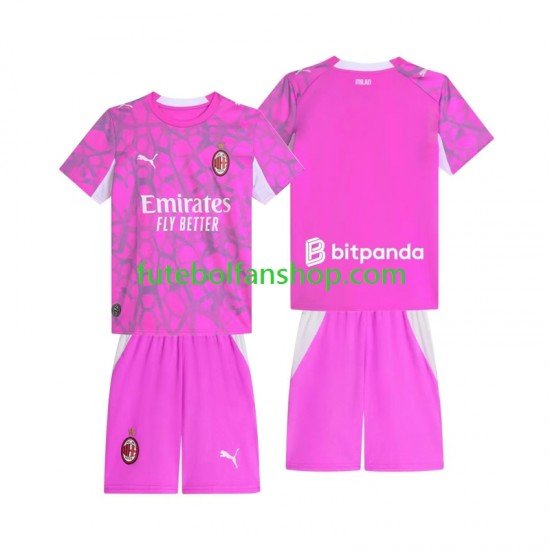 Camisola Alternativo Guarda-redes AC Milan Época 2026/2027 Manga Curta ,Criança