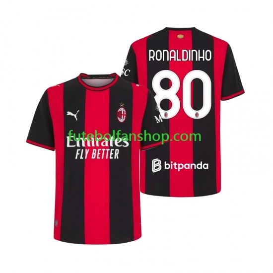 Camisola Principal AC Milan Ronaldinho 80 Época 2026/2027 Manga Curta ,Homem