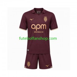 Camisola Alternativo AS Monaco Época 2026/2027 Manga Curta ,Criança