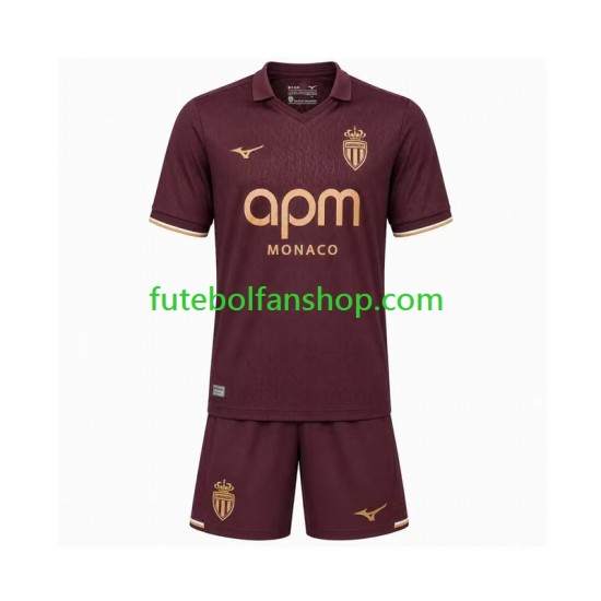 Camisola Alternativo AS Monaco Época 2026/2027 Manga Curta ,Criança