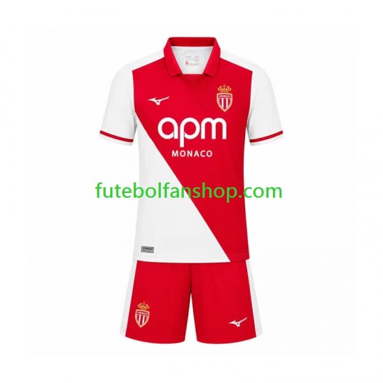 Camisola Principal AS Monaco Época 2026/2027 Manga Curta ,Criança