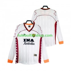Camisola Alternativo AS Roma Retro 1999 2000 Manga Comprida ,Homem