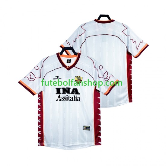 Camisola Alternativo AS Roma Retro 1999 2000 Manga Curta ,Homem