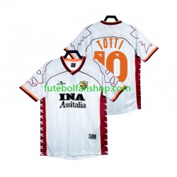 Camisola Alternativo AS Roma Totti 10 Retro 1999 2000 Manga Curta ,Homem