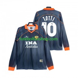 Camisola Alternativa (2ª) AS Roma Totti 10 Retro 1999 2000 Manga Comprida ,Homem